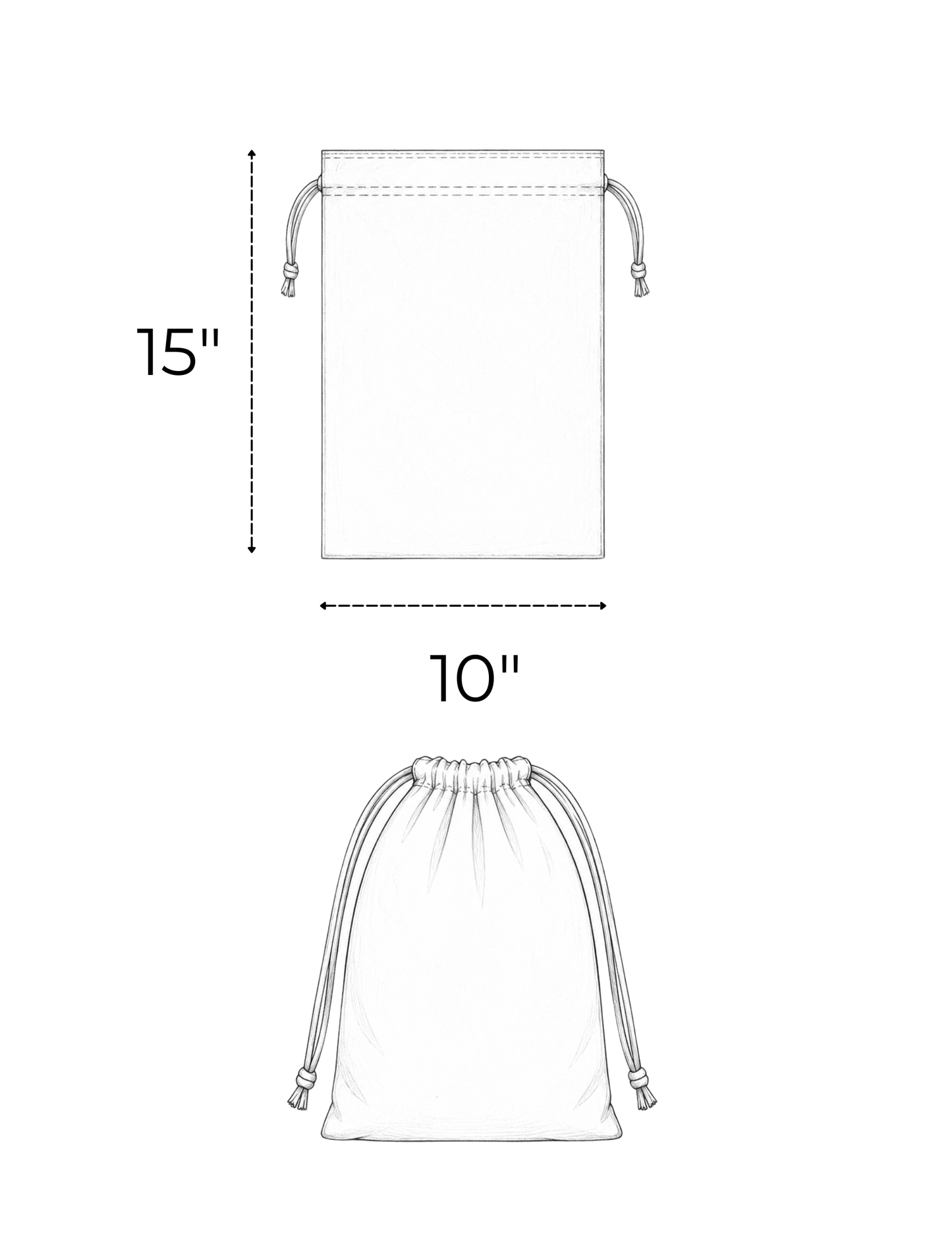 Silk Drawstring Bag - Custom Name