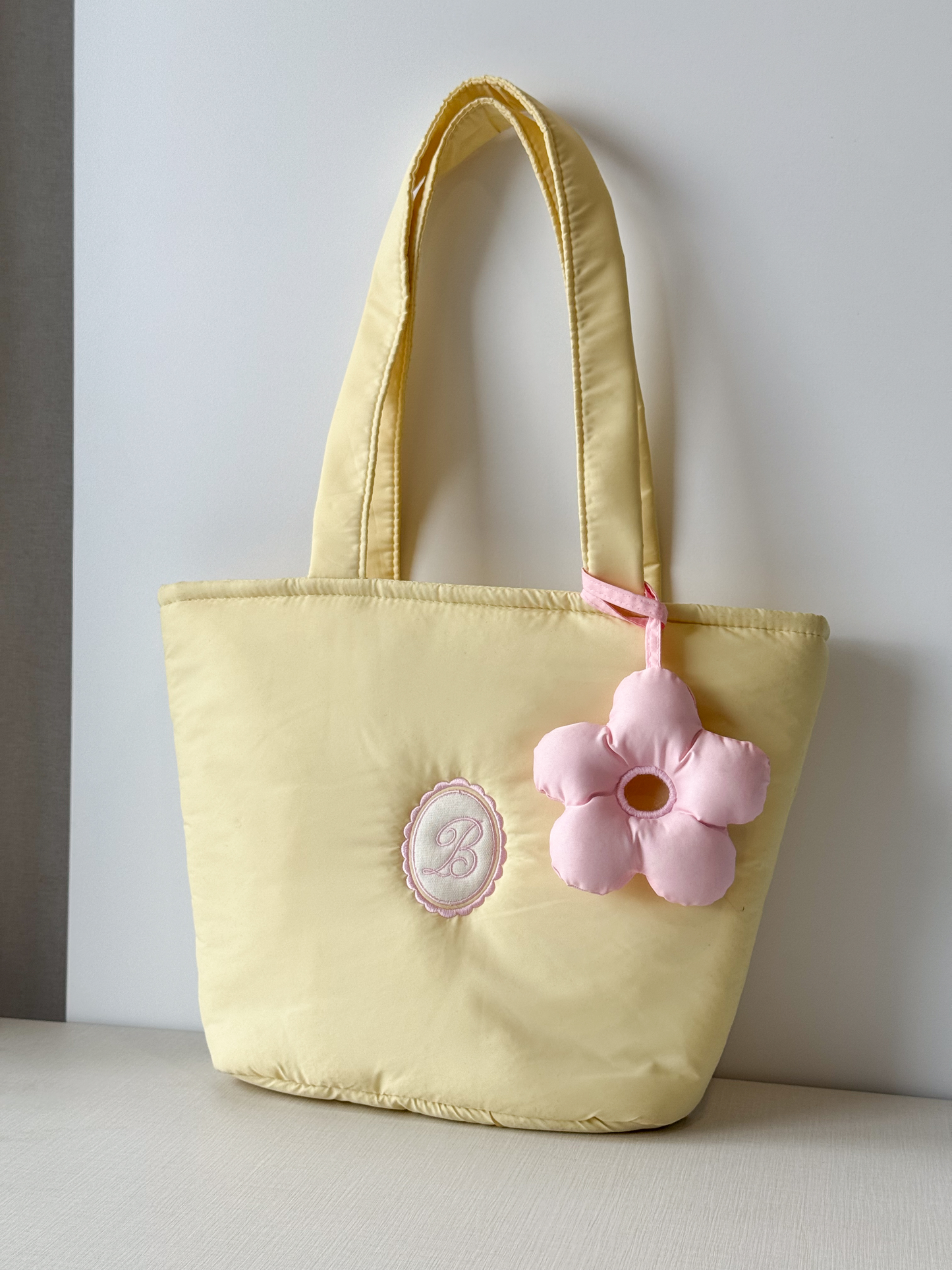 Personalized Puffer Shoulder Bag with Monogram Embroidery - 14x10 inches