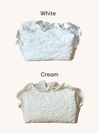 Makeup Pouch - White Garden 2