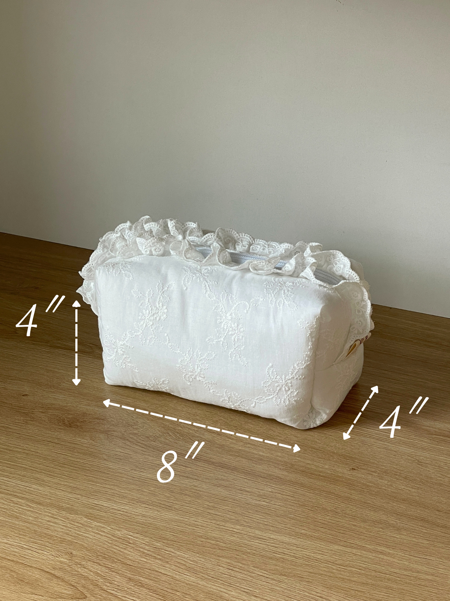Makeup Pouch - White Bloom 2