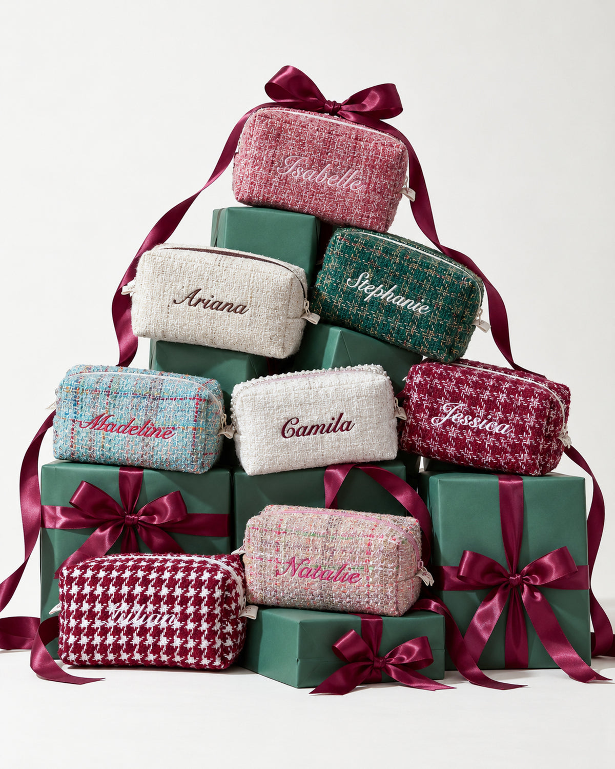 Makeup Pouch - Sea Glass - Custom Name