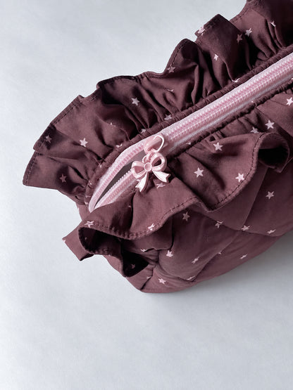 Makeup Pouch - Celestial Ruffle - Custom Name