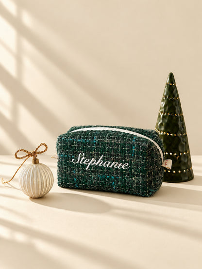 Makeup Pouch - Evergreen - Custom Name