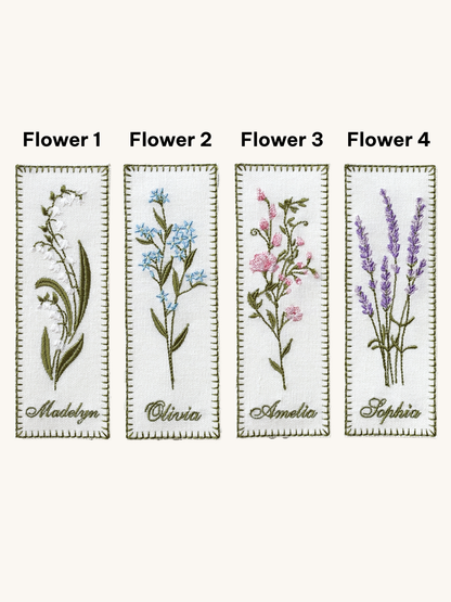 Embroidered Bookmark - Flower