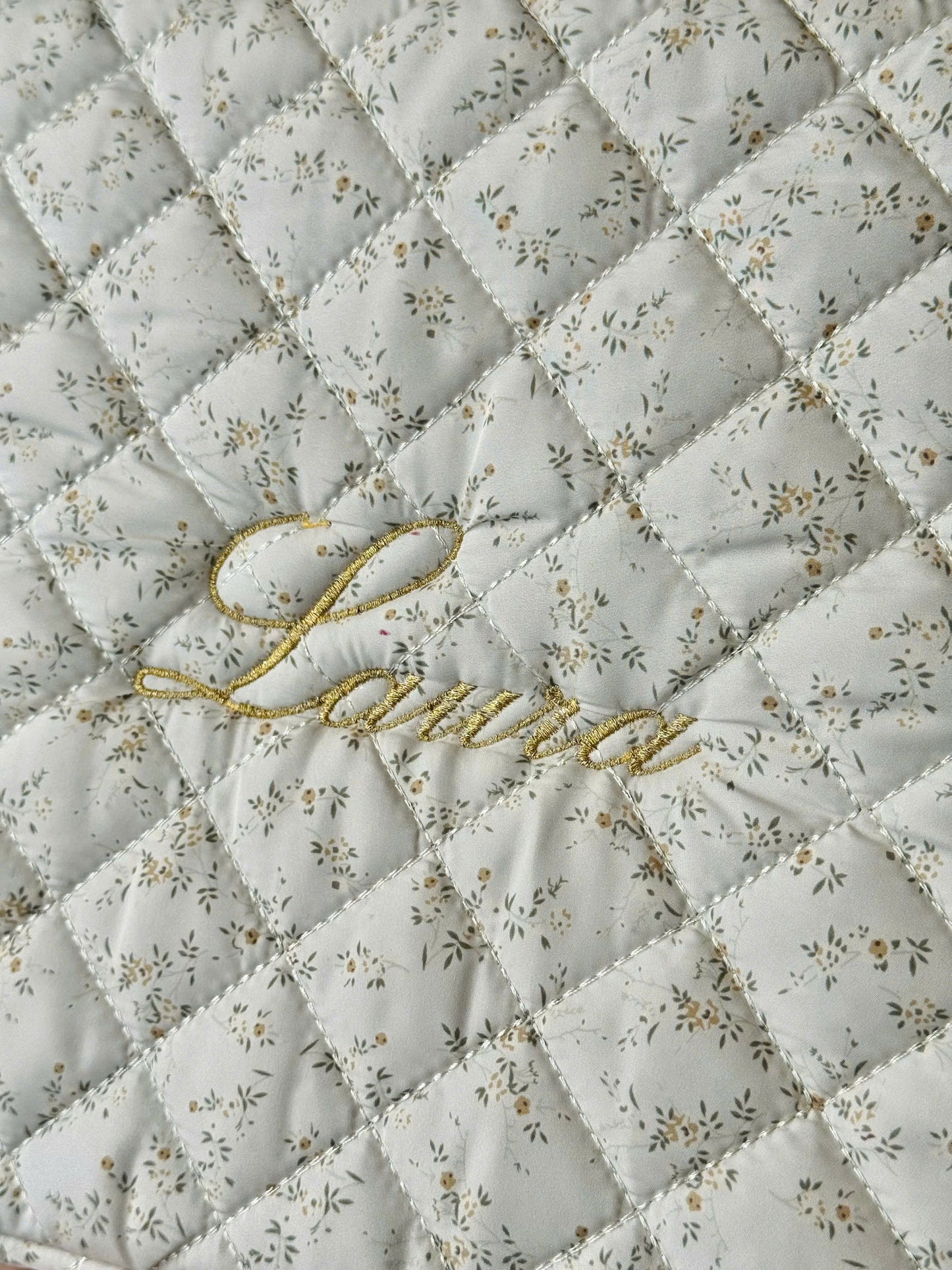 Personalized Floral Laptop Sleeve with Embroidered Name - 13 inches